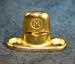 Model T Murphy Fastener, thin oval base, single stack, solid brass