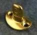 Model T MUR1-TB - Murphy Fastener, thick curved oval base for top bows, single stack, solid brass