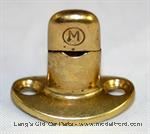 Model T MUR2-TB - Murphy Fastener, thick curvced oval base for top bows, double stack, solid brass