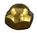 3511B - Steering wheel nut, polished brass, high crown