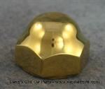 3511B - Steering wheel nut, polished brass, high crown
