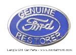 Model T PIN-GFP - Oval logo- Genuine Ford Restorer, chrome with blue paint