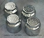 Model T Hubcaps, Chrome plated, "Ford MADE U.S.A.". - 2819CS