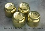 Model T Hubcaps, Brass, Block Script "FORD" - 2819S