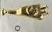 Model T Tilt Wheel Bracket. Solid Polished Brass. - 3503TW