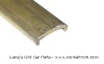 Model T Brass firewall molding, 3/4" half oval top, with side lips - 3634ABRM