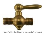 Model T Fuel line shut off, brass. - 2907