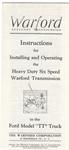 Model T Warford Transmission Manual - C6