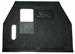 Model T Front floor mat for open cars, BLACK rubber