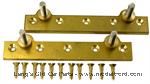 Model T Jacobson-Brandow coil box to firewall brackets, unpolished  brass - 4254B