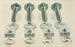 Model T Bolt set for mounting steering column to wood firewall, steel bolts - 3513MBC