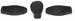 Model T Pedal pad set, Lettered C, R, and B. - 3439RS
