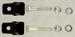 Model T Front license brackets for headlight bar, plain steel - 3664B