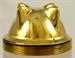 Model T Radiator cap, solid brass, low-fin