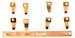 Model T Coil box copper contact set, 9 piece
