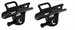 Model T Top bow saddles, cast iron, black, 1/2" hole, pair