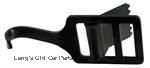 Model T Buckle only for top to windshield cotton web strap, black - 3924HX