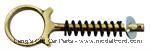 Model T Hood clip with spring, unpolished brass, double ear - 4052BRD