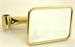 Model T Brass rectangle outside mirror, 5"X7", beveled glass,  mounts on side of windshield frame - 7853RB
