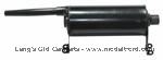 Model T Muffler, cast iron ends, stamped steel brackets, tapered rear pipe. - 4025CE
