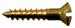 Model T Oval head brass wood screw 8 X 5/8