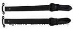 Model T Top to windshield hold down straps, blackened leather, black hardware. - 3314WSB