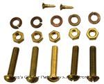 Model T Dash bracket mounting screw and nut set, brass - 3634DBMB