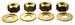 Model T Kingston (and Jacobson-Brandow) brass nut set, for mounting coil box to firewall. - 4212N