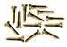 Model T Firewall brass trim mounting screw set, brass, for 2 -piece firewall.