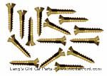 Model T Firewall trim mounting screw set, brass. For 2 piece firewall. 15 pieces. - 3634TRE