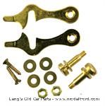 Model T 5000LSRE - Heinze latch set for wood coil box, brass, not original.