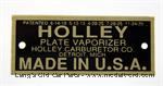 Model T 6250DATA - Vaporizer data plate