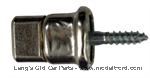 Model T 43006FK - Curtain fastener, wood screw style, nickel plated, double