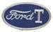 Ford T patch, oval, blue with white letters