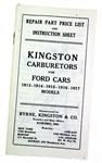 KG1 - Kingston Carburetors for Ford Cars booklet