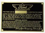 1865C - Patent and serial number plate