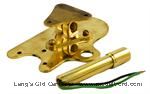 SP-BKDB - Double unit brass mounting bracket for Stewart speedo head and clock, with light built into it