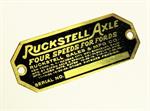 Model T Ruckstell axle data plate - 1865RB