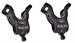 Model T Top bow saddles, cast iron, black, high, thin style, pair