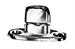 Model T Common sense turn button fastener, nickel plated, single, screw on style