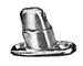 Model T Common sense turn button fastener, nickel plated, for double layer, screw on style