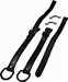 Model T Back curtain straps , black leather with black hardware