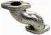 Model T Manifold Down Pipe, "S" Adapter, Aluminum