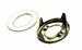 Model T Common Sense fastener Eyelet and backing plate, nickel plated