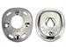 Model T Lift-a-Dot" Eye, female socket and backing plate, nickel plated.