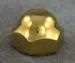 Model T Steering wheel nut, polished brass, high crown