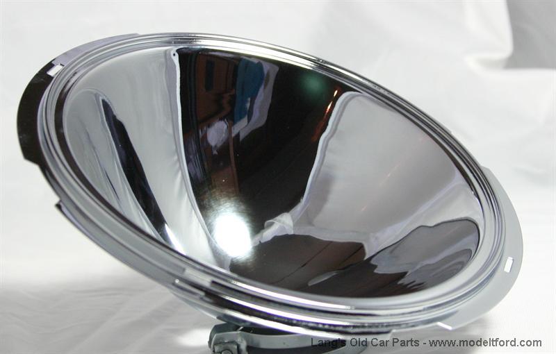 Model T Headlight reflector, chrome plated, 6590