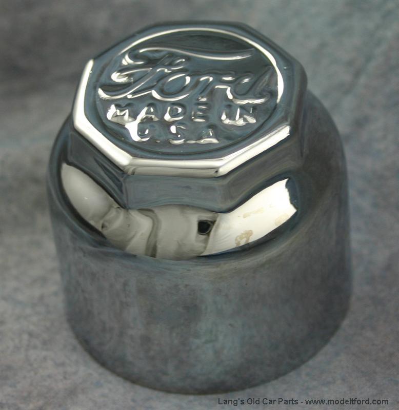 Model T Hubcaps, Chrome plated, "Ford MADE U.S.A."., 2819CS