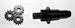Model T Steering pinion and gear set, 4-1 ratio, 4 piece set