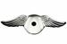 Model T Gull wing radiator cap, chrome SWEPT BACK wing style